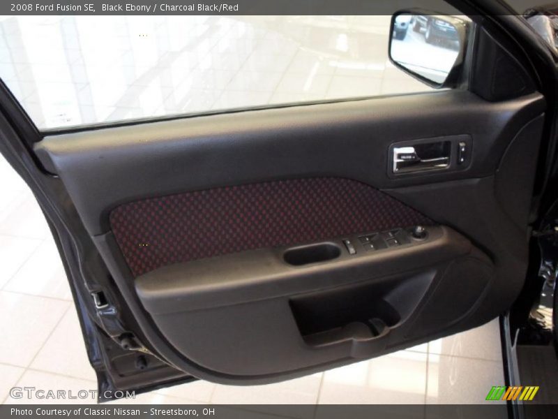 Black Ebony / Charcoal Black/Red 2008 Ford Fusion SE