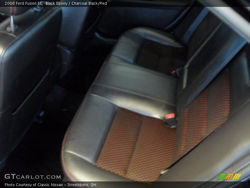 Black Ebony / Charcoal Black/Red 2008 Ford Fusion SE
