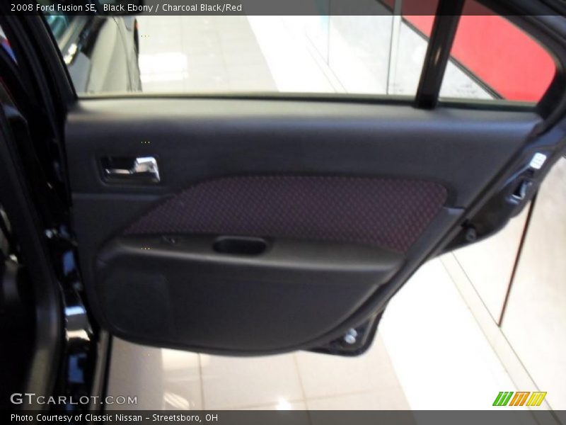 Black Ebony / Charcoal Black/Red 2008 Ford Fusion SE