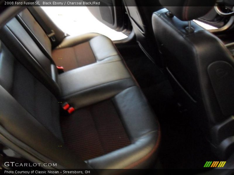 Black Ebony / Charcoal Black/Red 2008 Ford Fusion SE