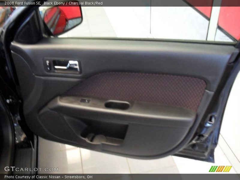 Black Ebony / Charcoal Black/Red 2008 Ford Fusion SE