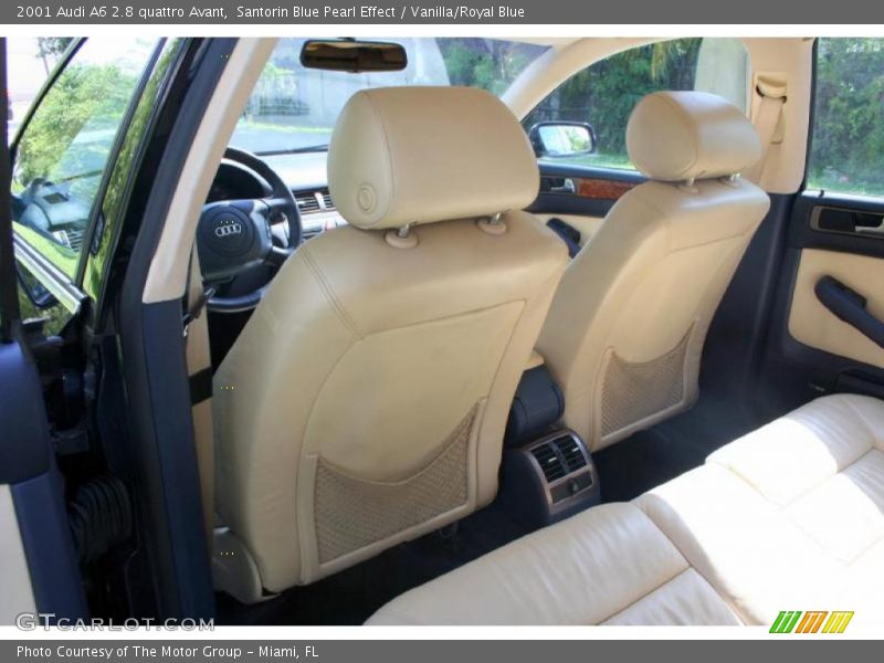 Santorin Blue Pearl Effect / Vanilla/Royal Blue 2001 Audi A6 2.8 quattro Avant