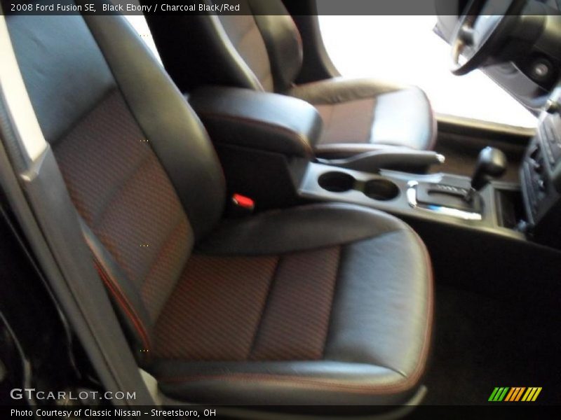 Black Ebony / Charcoal Black/Red 2008 Ford Fusion SE