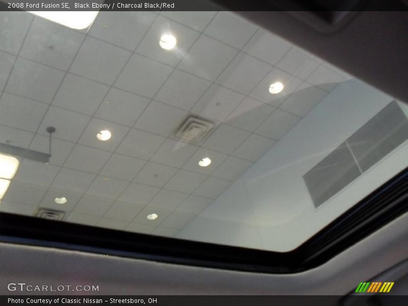 Black Ebony / Charcoal Black/Red 2008 Ford Fusion SE