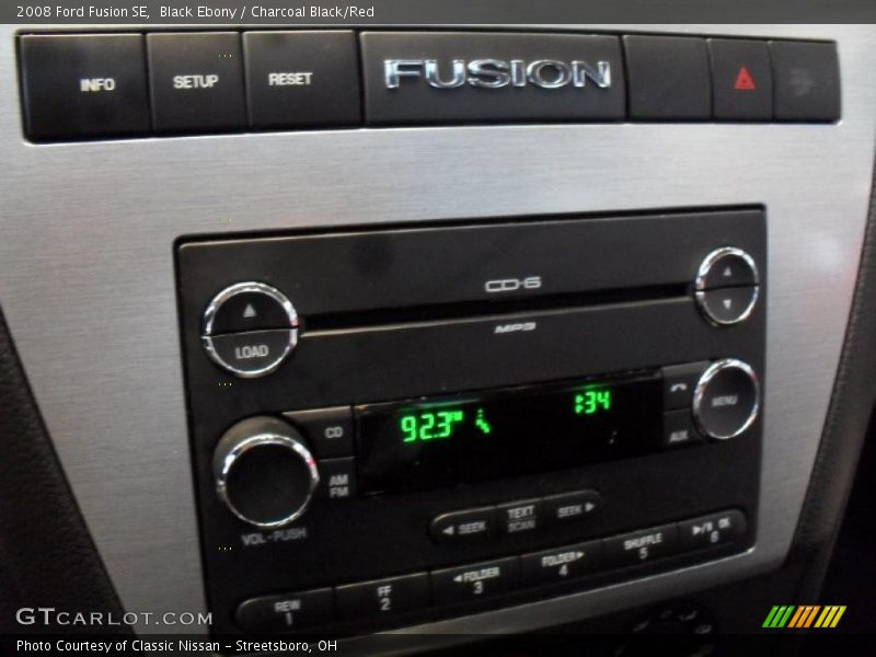Black Ebony / Charcoal Black/Red 2008 Ford Fusion SE