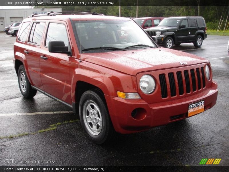 Sunburst Orange Pearl / Dark Slate Gray 2008 Jeep Patriot Sport