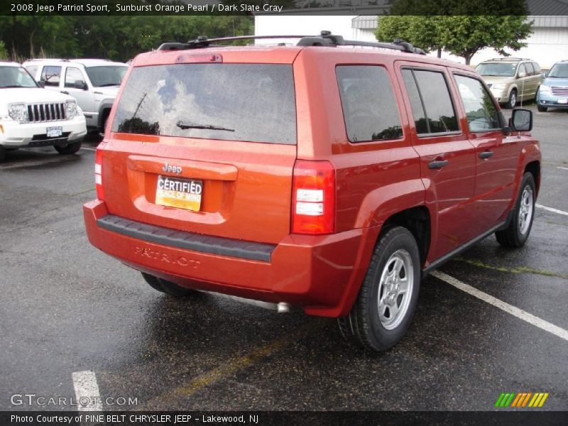 Sunburst Orange Pearl / Dark Slate Gray 2008 Jeep Patriot Sport