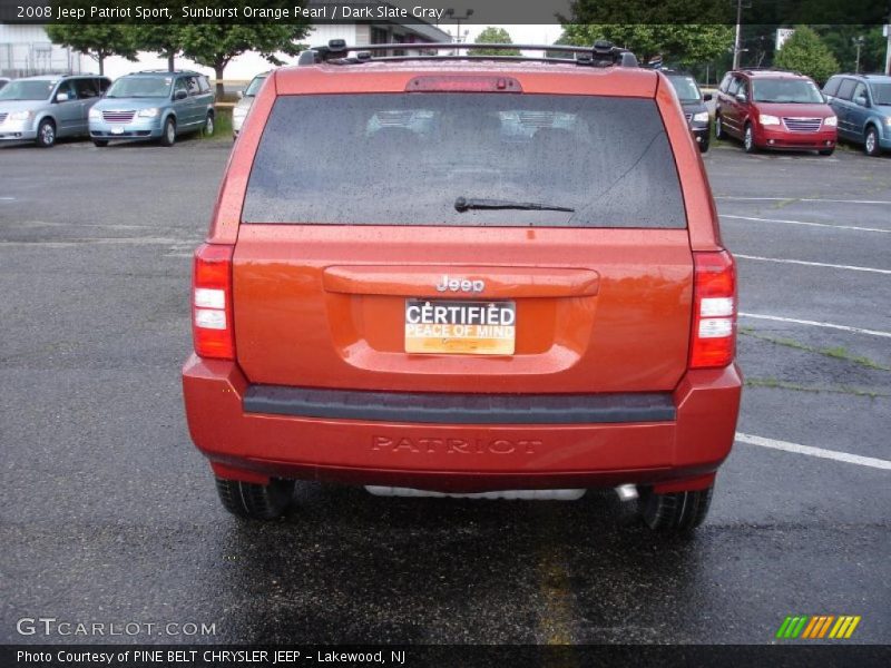 Sunburst Orange Pearl / Dark Slate Gray 2008 Jeep Patriot Sport