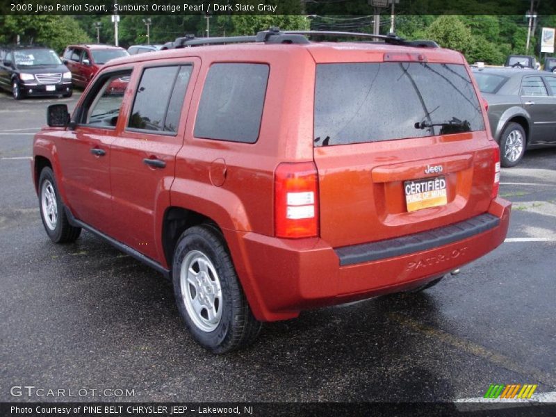 Sunburst Orange Pearl / Dark Slate Gray 2008 Jeep Patriot Sport
