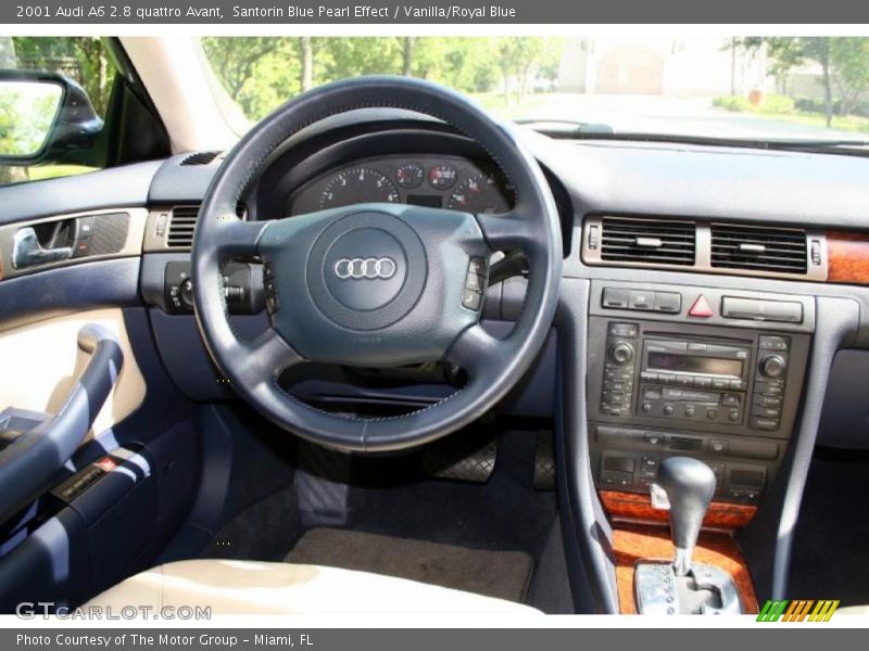 Santorin Blue Pearl Effect / Vanilla/Royal Blue 2001 Audi A6 2.8 quattro Avant