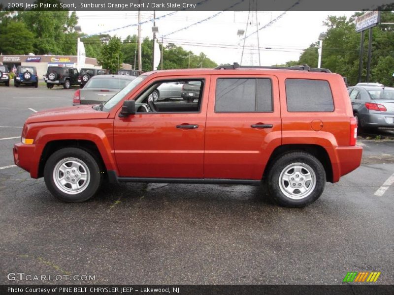Sunburst Orange Pearl / Dark Slate Gray 2008 Jeep Patriot Sport