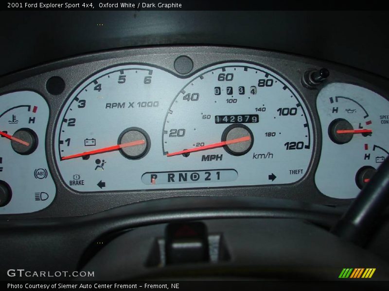 Oxford White / Dark Graphite 2001 Ford Explorer Sport 4x4
