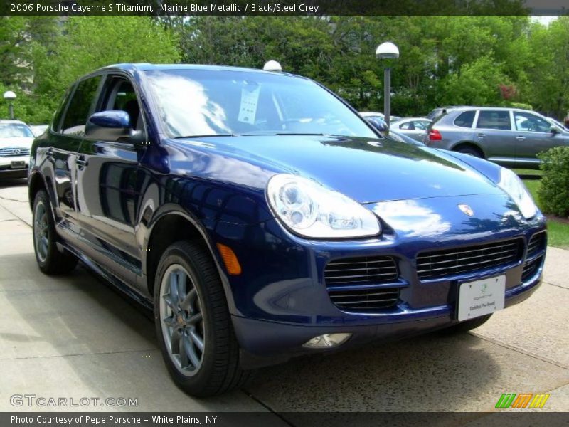 Marine Blue Metallic / Black/Steel Grey 2006 Porsche Cayenne S Titanium