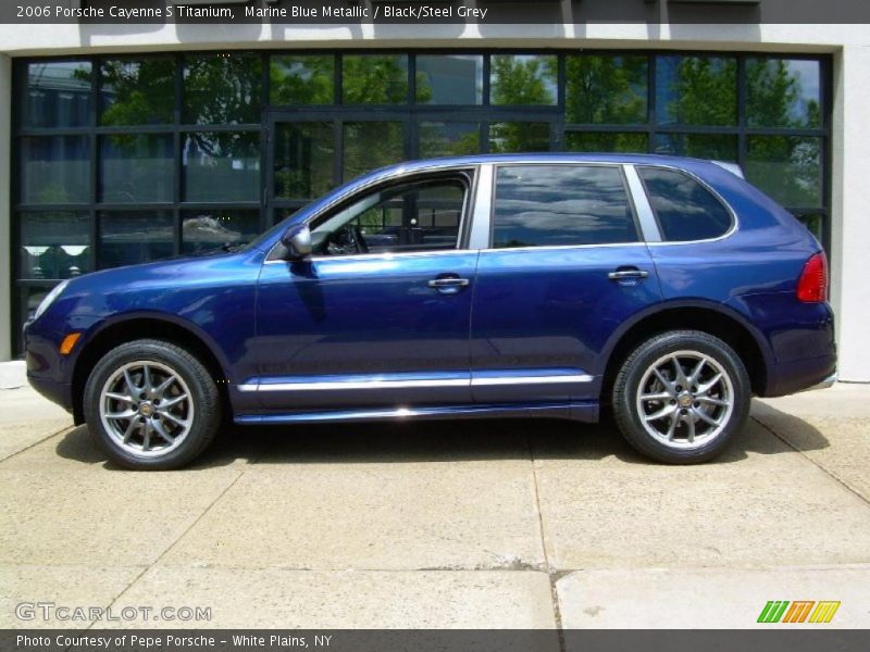 Marine Blue Metallic / Black/Steel Grey 2006 Porsche Cayenne S Titanium