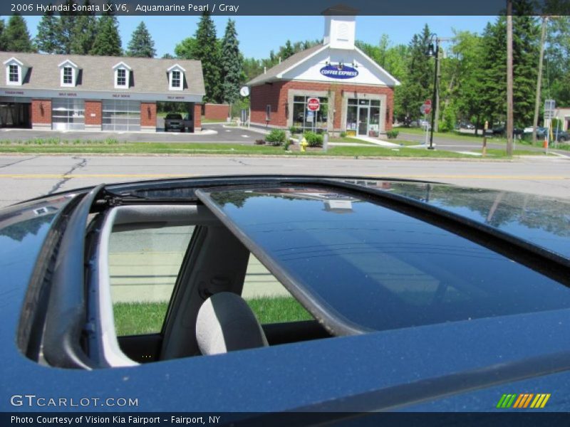 Aquamarine Pearl / Gray 2006 Hyundai Sonata LX V6