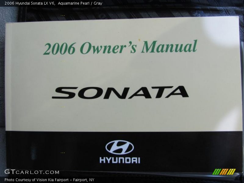 Aquamarine Pearl / Gray 2006 Hyundai Sonata LX V6