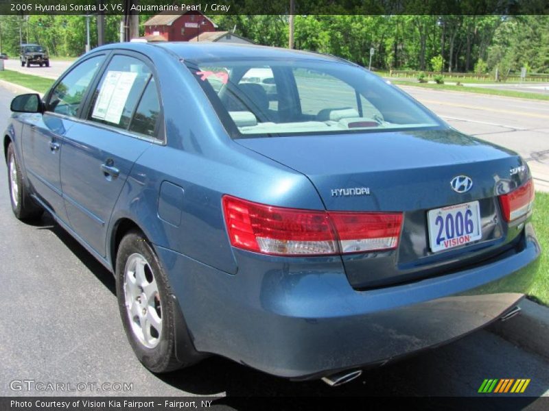 Aquamarine Pearl / Gray 2006 Hyundai Sonata LX V6