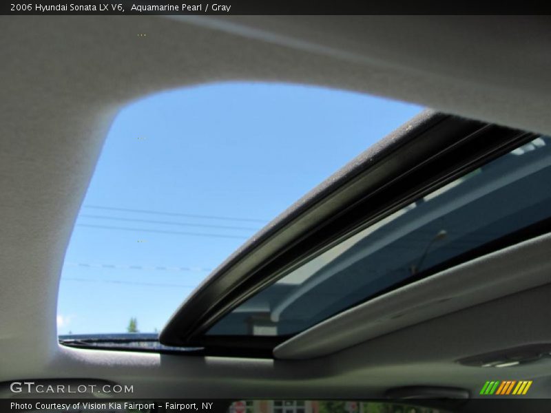 Aquamarine Pearl / Gray 2006 Hyundai Sonata LX V6