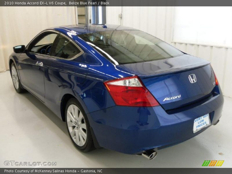 Belize Blue Pearl / Black 2010 Honda Accord EX-L V6 Coupe