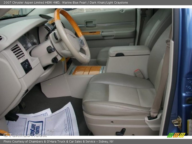 Marine Blue Pearl / Dark Khaki/Light Graystone 2007 Chrysler Aspen Limited HEMI 4WD