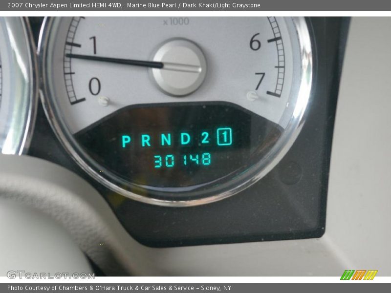 Marine Blue Pearl / Dark Khaki/Light Graystone 2007 Chrysler Aspen Limited HEMI 4WD