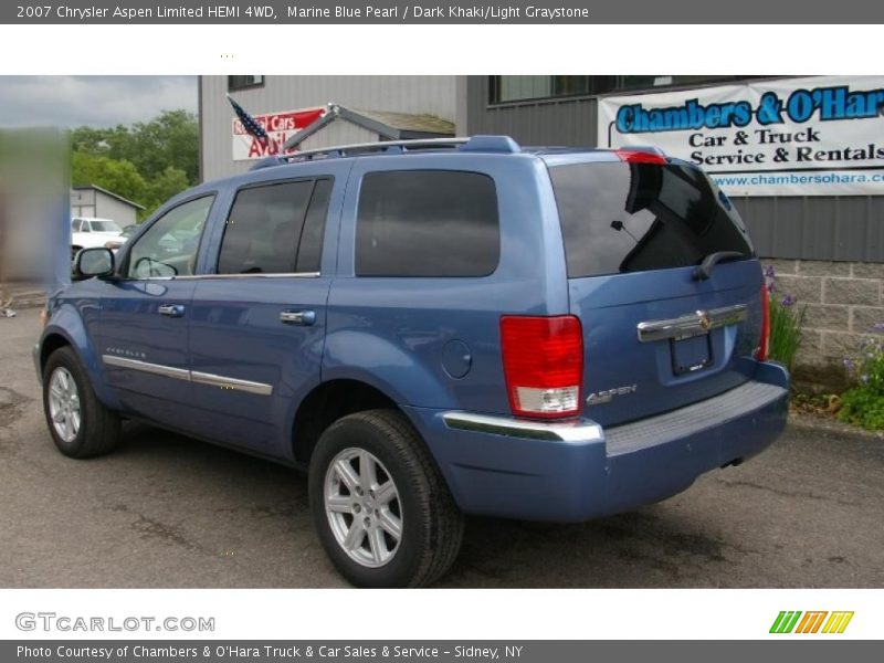 Marine Blue Pearl / Dark Khaki/Light Graystone 2007 Chrysler Aspen Limited HEMI 4WD