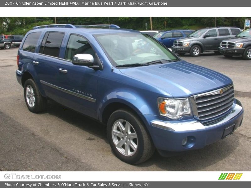 Marine Blue Pearl / Dark Khaki/Light Graystone 2007 Chrysler Aspen Limited HEMI 4WD