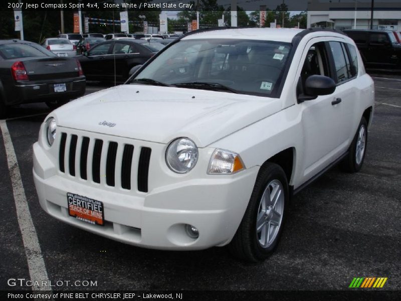 Stone White / Pastel Slate Gray 2007 Jeep Compass Sport 4x4