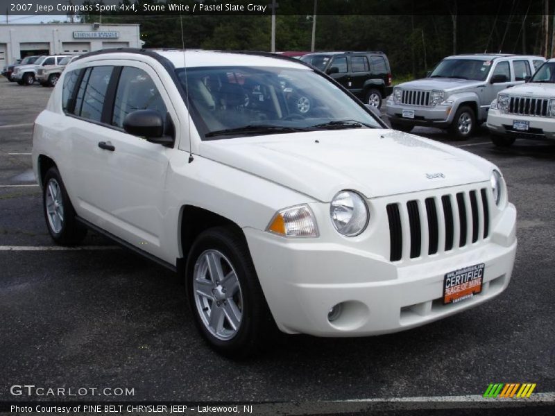 Stone White / Pastel Slate Gray 2007 Jeep Compass Sport 4x4