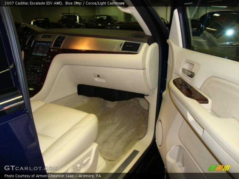 Blue Chip / Cocoa/Light Cashmere 2007 Cadillac Escalade ESV AWD