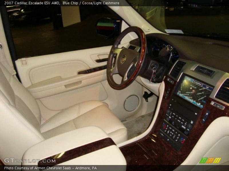 Blue Chip / Cocoa/Light Cashmere 2007 Cadillac Escalade ESV AWD