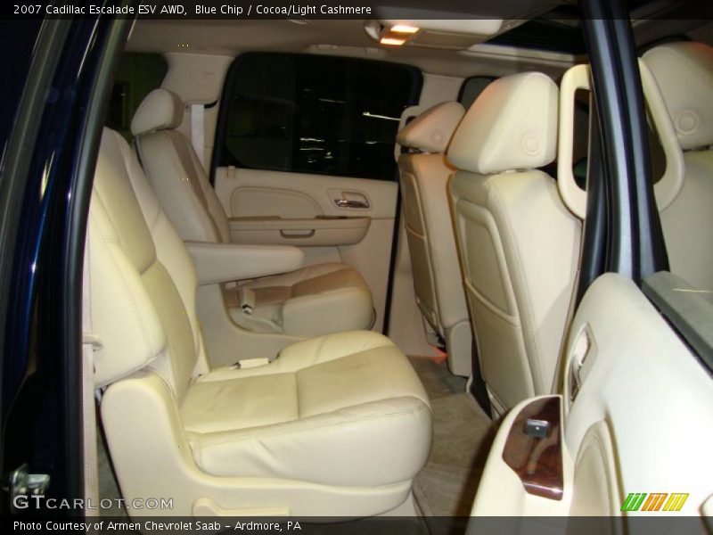 Blue Chip / Cocoa/Light Cashmere 2007 Cadillac Escalade ESV AWD