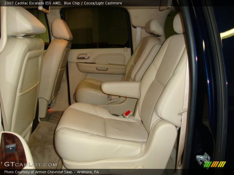 Blue Chip / Cocoa/Light Cashmere 2007 Cadillac Escalade ESV AWD