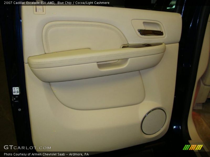 Blue Chip / Cocoa/Light Cashmere 2007 Cadillac Escalade ESV AWD