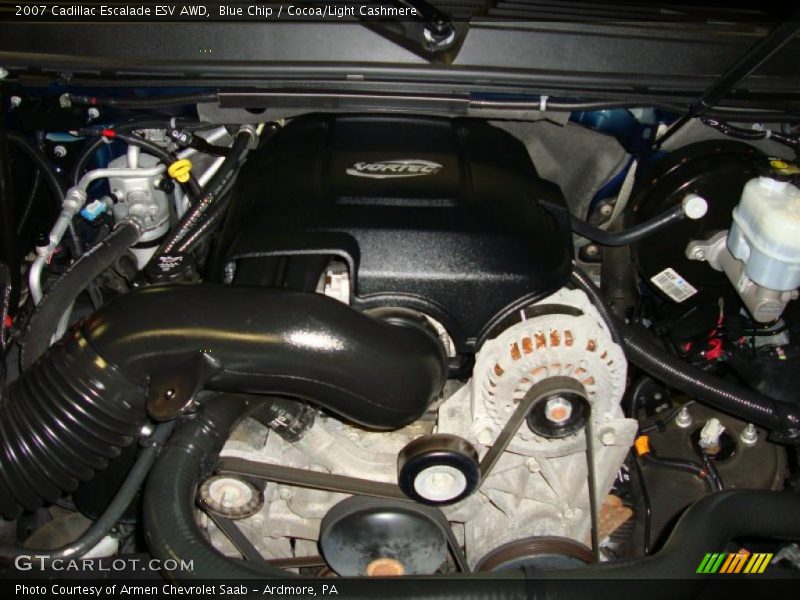 Blue Chip / Cocoa/Light Cashmere 2007 Cadillac Escalade ESV AWD