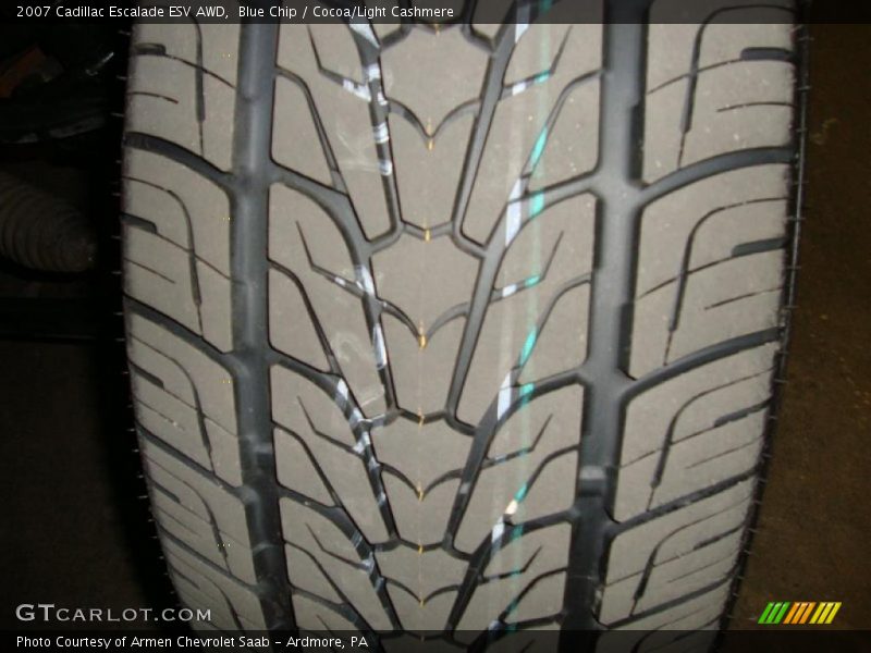 Blue Chip / Cocoa/Light Cashmere 2007 Cadillac Escalade ESV AWD