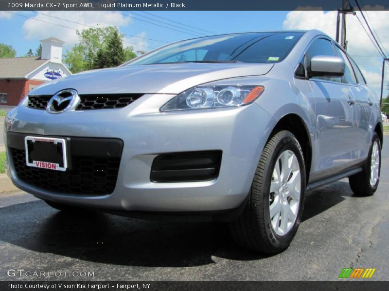 Liquid Platinum Metallic / Black 2009 Mazda CX-7 Sport AWD