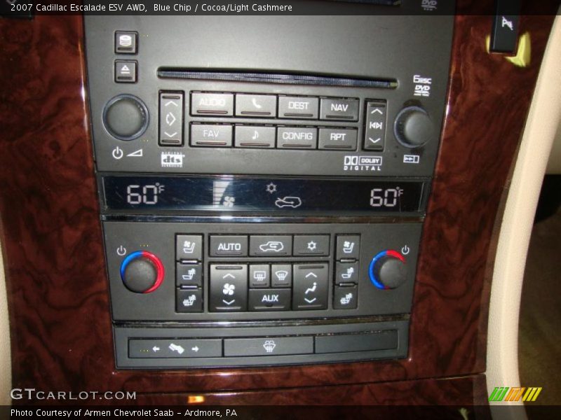 Blue Chip / Cocoa/Light Cashmere 2007 Cadillac Escalade ESV AWD