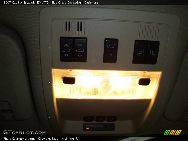 Blue Chip / Cocoa/Light Cashmere 2007 Cadillac Escalade ESV AWD