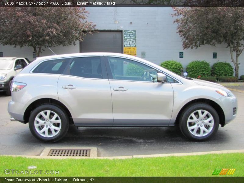 Liquid Platinum Metallic / Black 2009 Mazda CX-7 Sport AWD