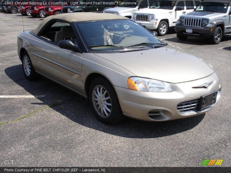 Light Almond Pearl Metallic / Sandstone 2002 Chrysler Sebring LX Convertible