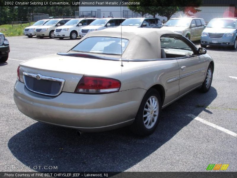 Light Almond Pearl Metallic / Sandstone 2002 Chrysler Sebring LX Convertible