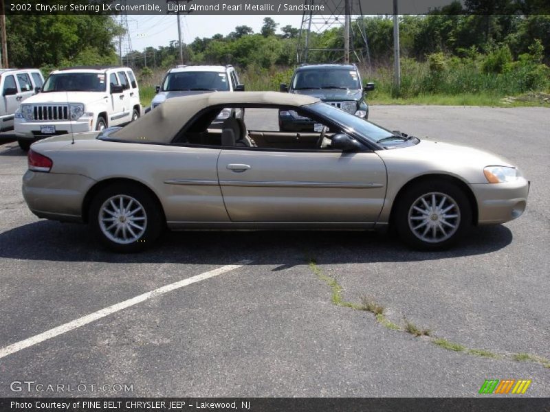 Light Almond Pearl Metallic / Sandstone 2002 Chrysler Sebring LX Convertible