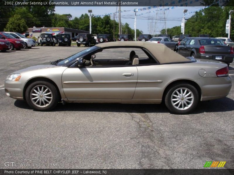 Light Almond Pearl Metallic / Sandstone 2002 Chrysler Sebring LX Convertible