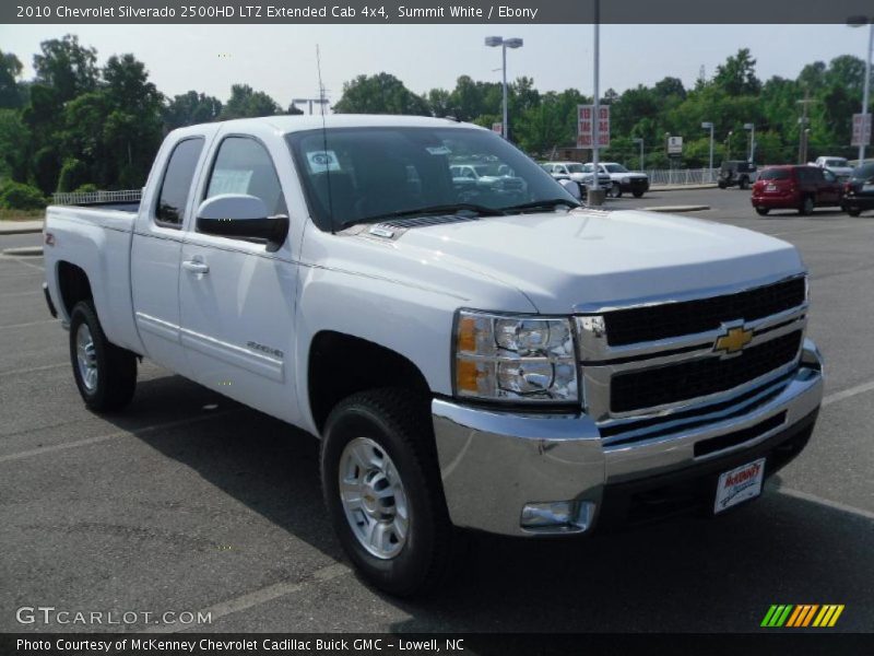 Summit White / Ebony 2010 Chevrolet Silverado 2500HD LTZ Extended Cab 4x4