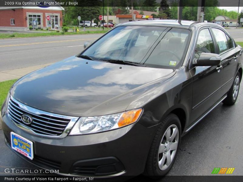 Bright Silver / Beige 2009 Kia Optima LX