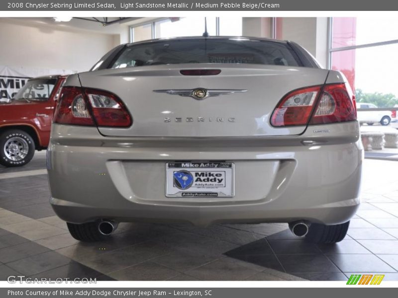 Light Sandstone Metallic / Medium Pebble Beige/Cream 2008 Chrysler Sebring Limited Sedan