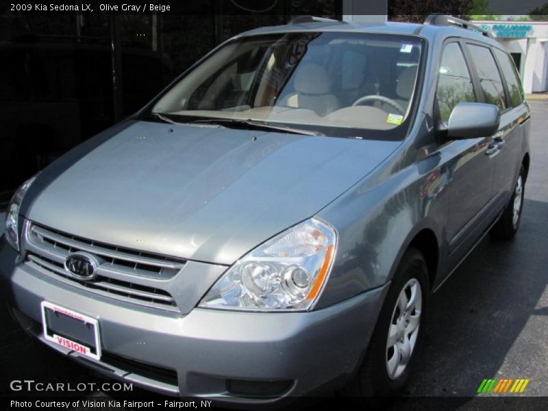 Olive Gray / Beige 2009 Kia Sedona LX