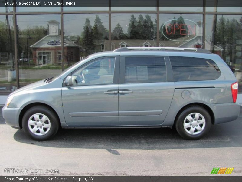 Olive Gray / Beige 2009 Kia Sedona LX