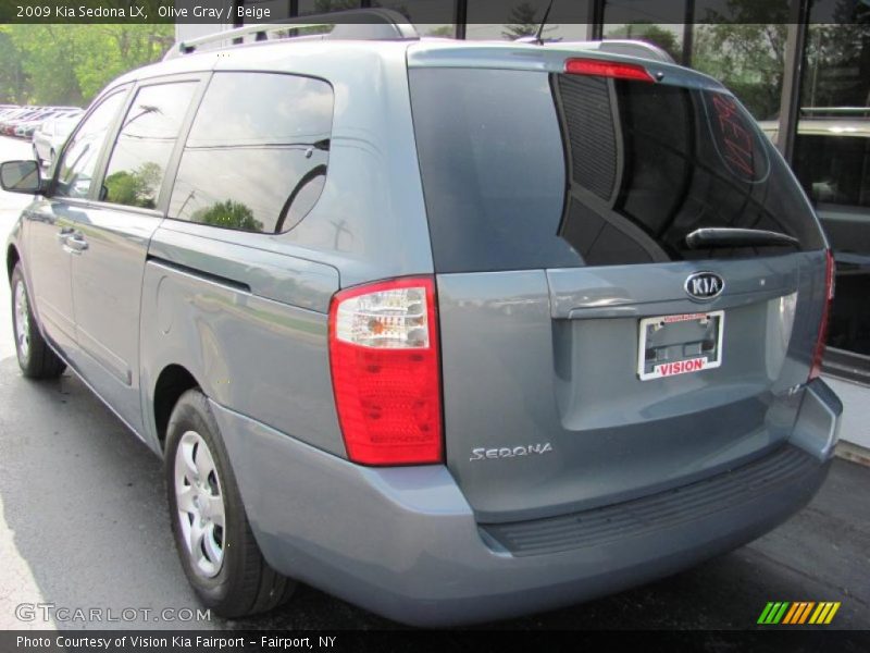 Olive Gray / Beige 2009 Kia Sedona LX